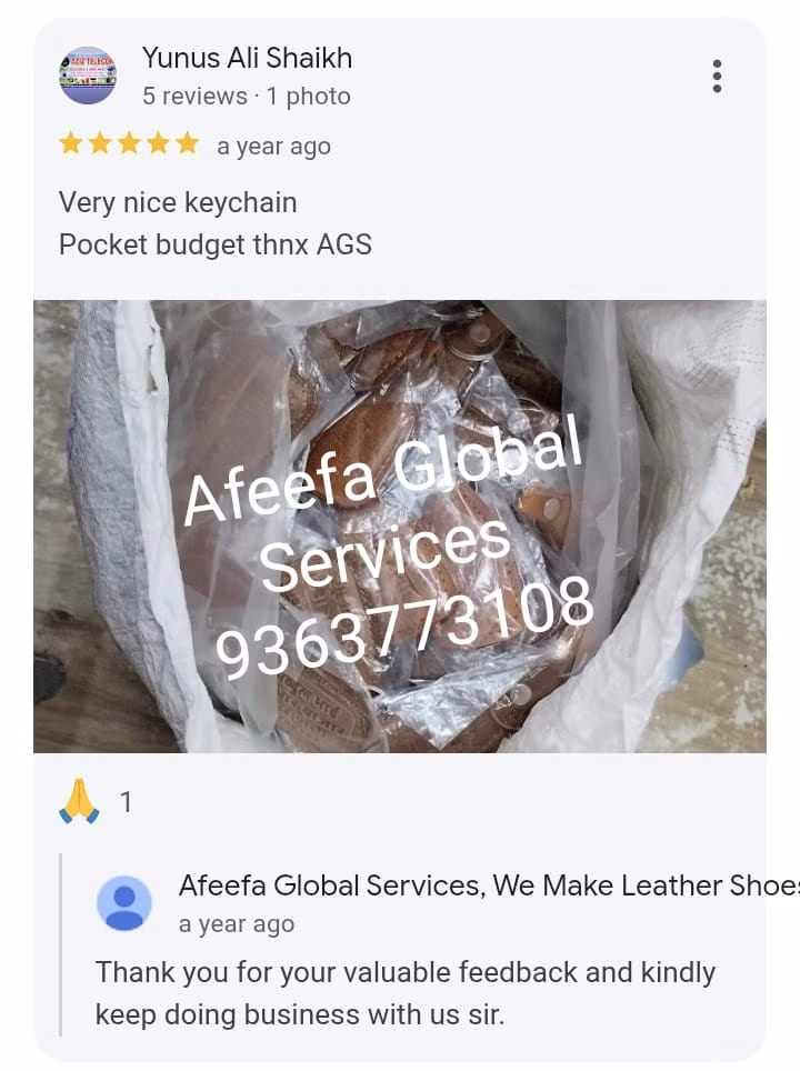 afeefa global services- Keychain Feedbacks